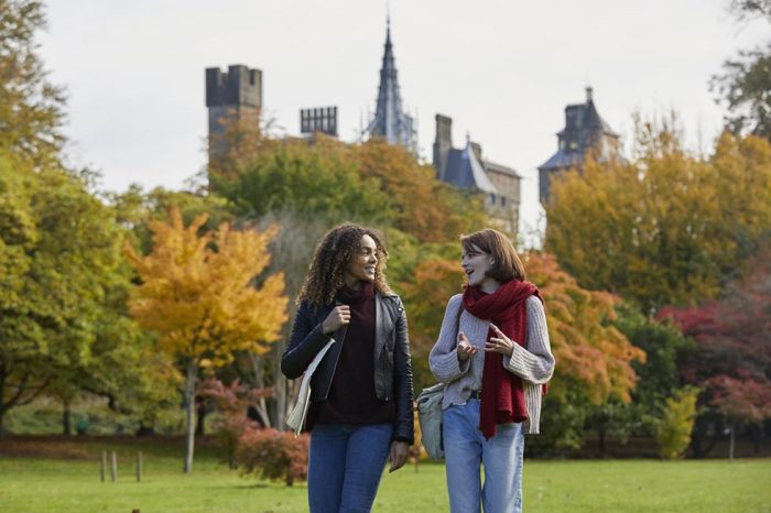 Two women enjoying Bute park